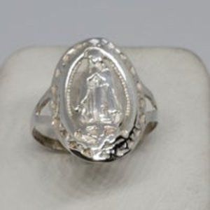 Real .925 Sterling Silver Virgen Ring
